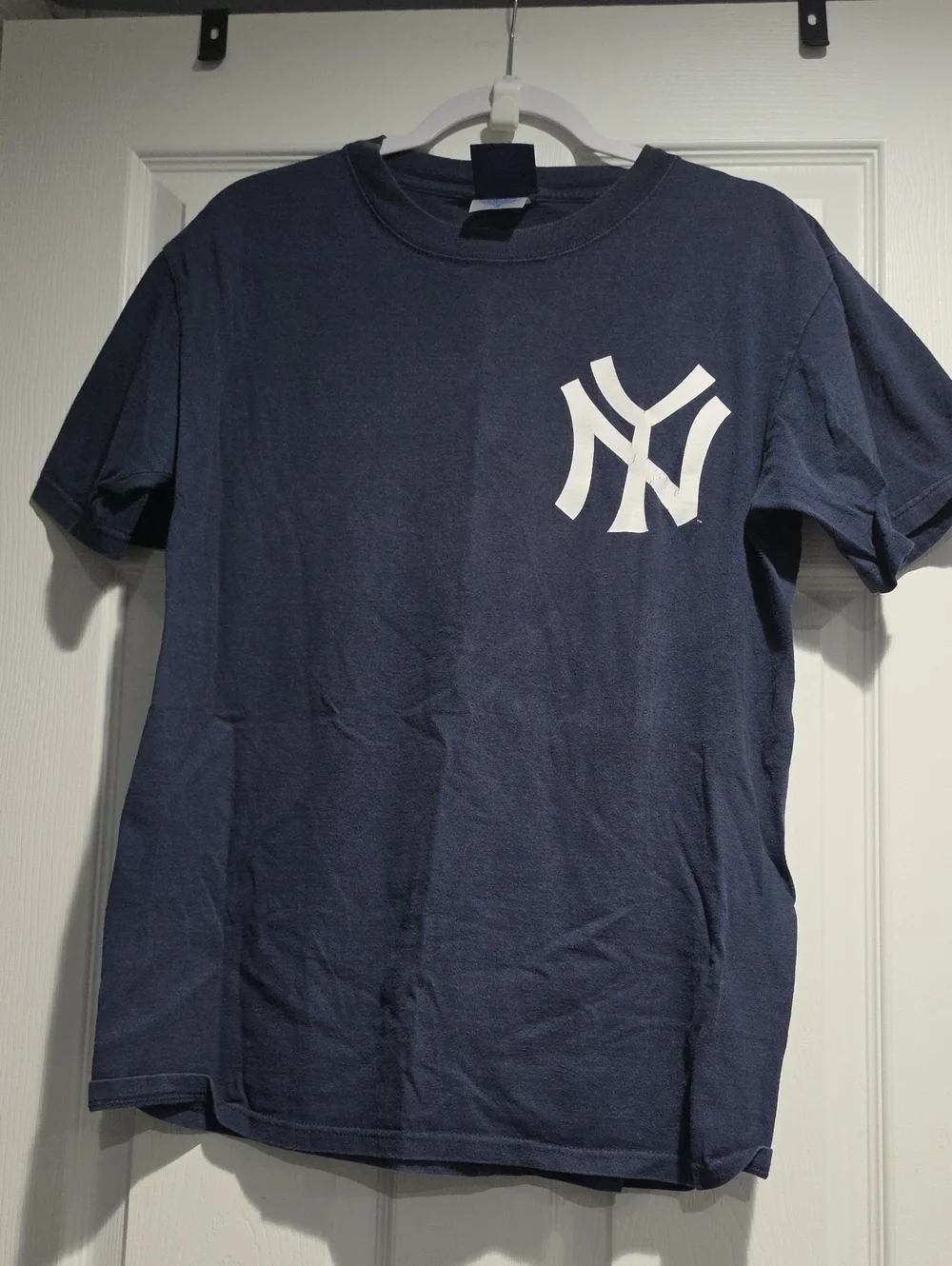 Men's Navy Short-Sleeve Tee with White NY Yankees Logo / Mickey Mantle